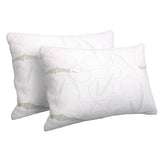 Giselle Bedding Bamboo Memory Foam Pillow Twin Pack — High-Density, Eco-Friendly — Allure Home Collections
