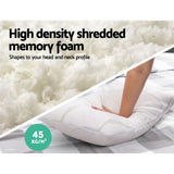 Giselle Bedding Bamboo Memory Foam Pillow Twin Pack — High-Density, Eco-Friendly — Allure Home Collections