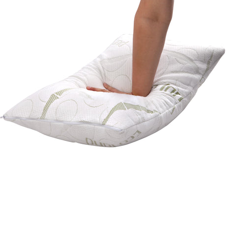 Giselle Bedding Bamboo Memory Foam Pillow Twin Pack — High-Density, Eco-Friendly — Allure Home Collections