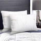 Giselle Bedding Bamboo Memory Foam Pillow Twin Pack — High-Density, Eco-Friendly — Allure Home Collections