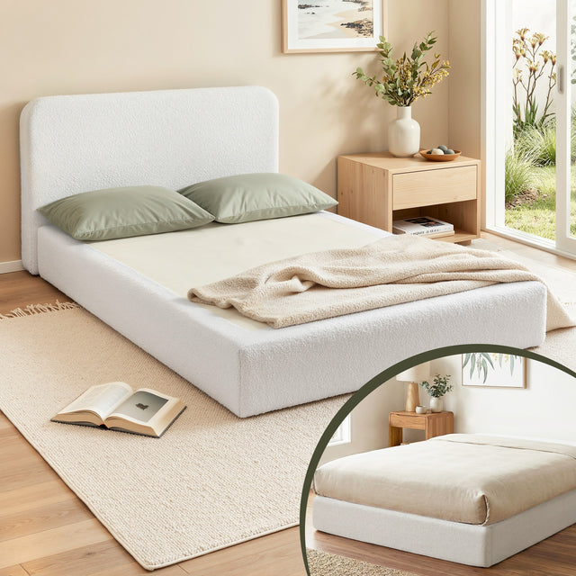 Como Compression Bed, Cream Boucle