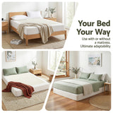 Como Compression Bed, Cream Boucle, view 5
