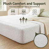 Como Compression Bed, Cream Boucle, view 6