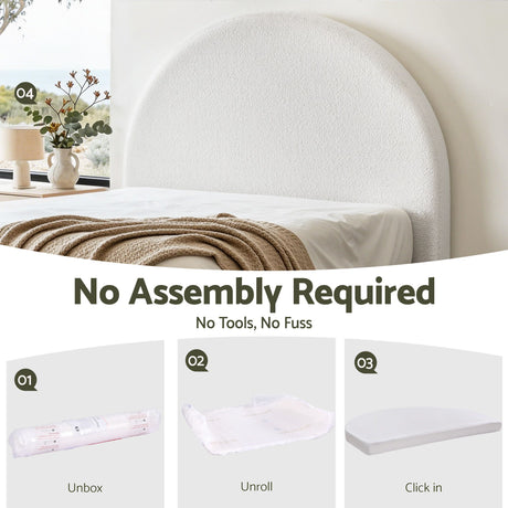 Waste Point Boucle Bed Head, White Queen
