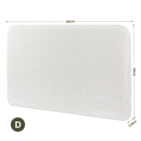 Buckenderra Boucle Bed Head, White Double