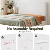 Thredbo Boucle Headboard, Queen, White