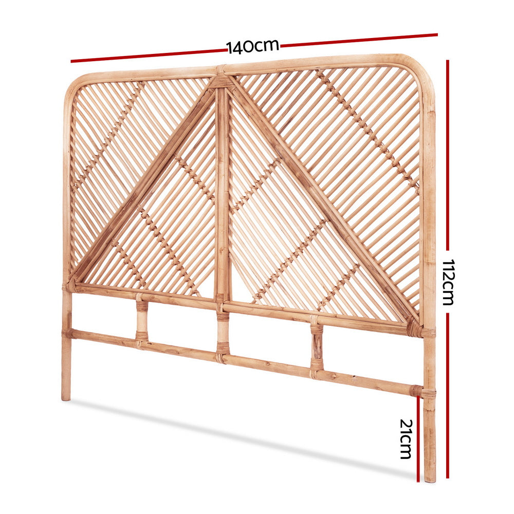 Berridale Rattan Bed Head, Pine Double image 3