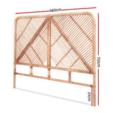 Berridale Rattan Bed Head, Pine Double image 3
