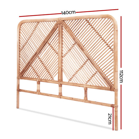 Berridale Rattan Bed Head, Pine Double image 3