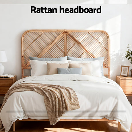 Berridale Rattan Bed Head, Pine Double image 5