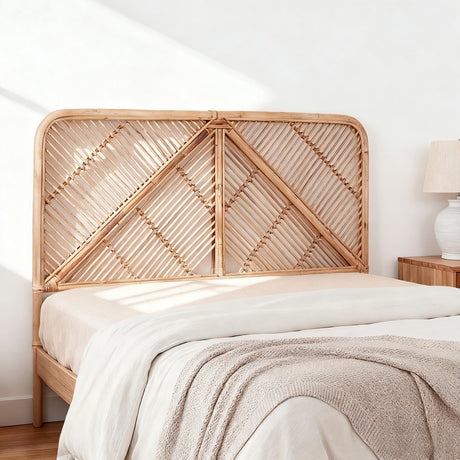 Berridale Rattan Bed Head, Pine Double image 1