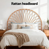 Island Bend Rattan Bed Head, Pine Double