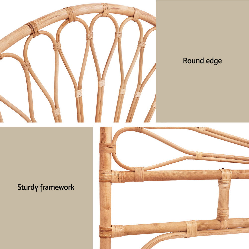 Island Bend Rattan Bed Head, Pine Double