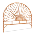 Island Bend pine rattan bed head in a modern bedroom