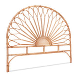 Island Bend pine rattan bed head in a modern bedroom