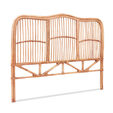 Diggers Creek pine rattan bed head in a modern bedroom