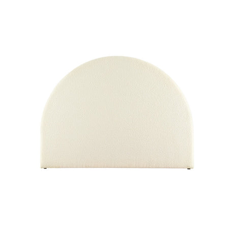Artiss GREI double arch boucle headboard side profile — Allure Home Collections