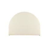 Artiss GREI white boucle headboard side profile showing arch silhouette — Allure Home Collections