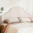 Cooma Scalloped Bed Head, Beige King image 1