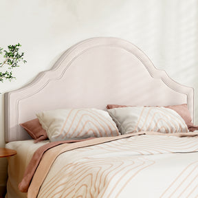 Cooma Scalloped Bed Head, Beige King image 1