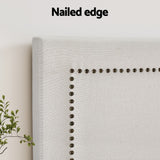 Artiss RIVE Queen Bed Head in Beige Faux Linen — High Density Foam — Allure Home Collections