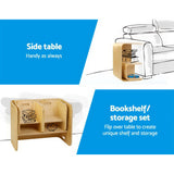 Keezi 3-Piece Kids Table and Chairs Set — Birch Plywood, Storage and Easy-Grip Handles — Allure Home Collections