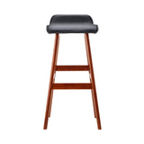 Main Ridge Wooden Bar Stool, Black 2pcs