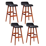 Set of 4 Artiss Sliva white bar stools at long kitchen counter — Allure Home Collections