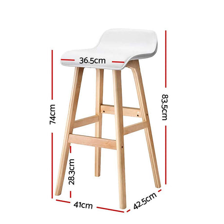 Moorabbin white bentwood faux leather bar stool at a kitchen counter