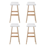Four Artiss Sliva white bar stools in contemporary dining room — Allure Home Collections