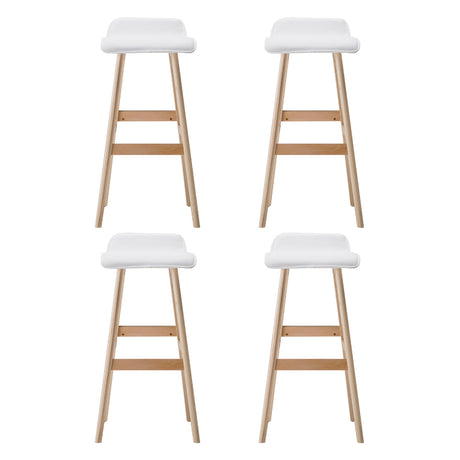 Four Artiss Sliva white bar stools in contemporary dining room — Allure Home Collections