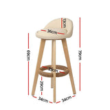 Skye beige bentwood bar stool with padded leather seat in a modern kitchen