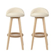 Artiss padded bar stools set of 2 with wooden frame for kitchen breakfast counter — Allure Home Collections