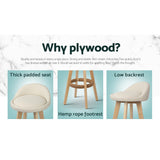 Side profile of Artiss Dalvey bar stool showing wooden frame and padded seat — Allure Home Collections