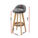 Skye grey bentwood bar stool with padded fabric seat in a modern kitchen