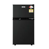 Bar fridge interior with shelves, crisper drawer and chiller compartment