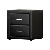 Wyrallah Upholstered Bedside Table, Black