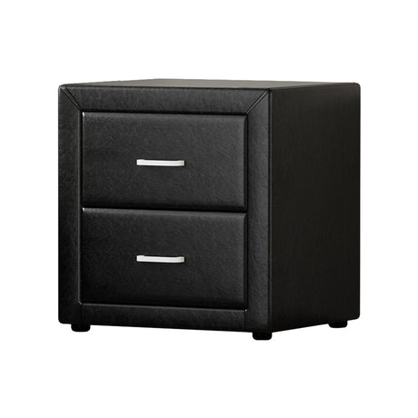Wyrallah Upholstered Bedside Table, Black