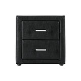 Wyrallah Upholstered Bedside Table, Black