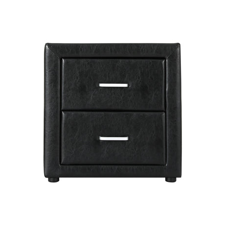 Wyrallah Upholstered Bedside Table, Black