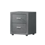 Wyrallah Upholstered Bedside Table, Grey