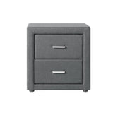 Wyrallah Upholstered Bedside Table, Grey