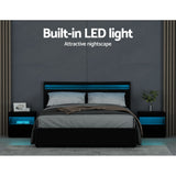 Artiss COLE black PVC leather headboard close-up — Allure Home Collections