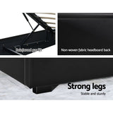Artiss COLE bed frame from foot end showing 215 x 160 x 100cm proportions — Allure Home Collections