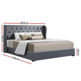 Artiss ISSA gas lift bed frame open showing large hidden storage space — Allure Home Collections