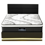 Montalcino Queen Bed Frame with Mattress, Black