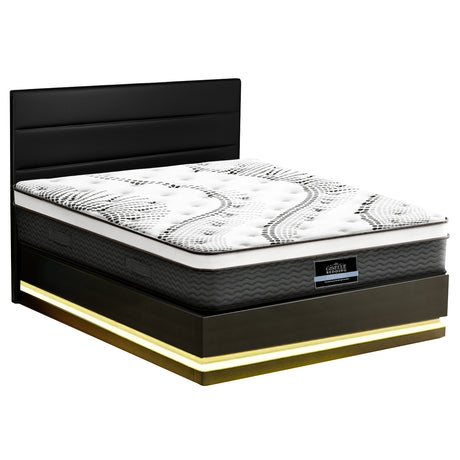 Montalcino Queen Bed Frame with Mattress, Black