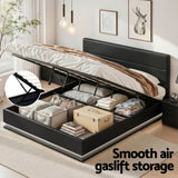 Montalcino King Gas Lift Bed Frame, Black