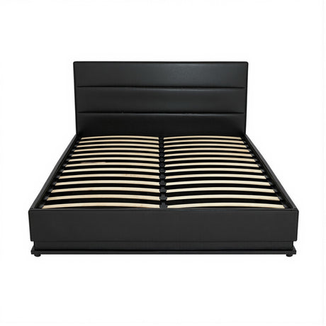 Montalcino Queen Gas Lift Bed Frame, Black