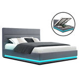 Artiss LUMI bed frame from foot end showing full proportions — Allure Home Collections